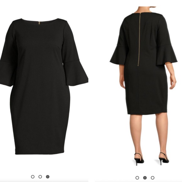 Calvin Klein Bell sleeve sheath dress Black Size 22
(Fits close to the body) EUC - Picture 2 of 8